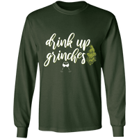 Load image into Gallery viewer, Designs by MyUtopia Shout Out:Drink Up Grinches - Ultra Cotton Long Sleeve T-Shirt,Forest Green / S,Long Sleeve T-Shirts
