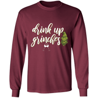 Load image into Gallery viewer, Designs by MyUtopia Shout Out:Drink Up Grinches - Ultra Cotton Long Sleeve T-Shirt,Maroon / S,Long Sleeve T-Shirts
