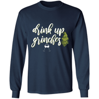 Load image into Gallery viewer, Designs by MyUtopia Shout Out:Drink Up Grinches - Ultra Cotton Long Sleeve T-Shirt,Navy / S,Long Sleeve T-Shirts
