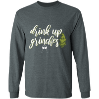 Load image into Gallery viewer, Designs by MyUtopia Shout Out:Drink Up Grinches - Ultra Cotton Long Sleeve T-Shirt,Dark Heather / S,Long Sleeve T-Shirts
