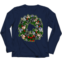 Load image into Gallery viewer, Designs by MyUtopia Shout Out:Droid Wreath Unisex Shirts,Long Sleeve / Navy / 4XL,Unisex Shirt
