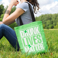 Load image into Gallery viewer, Designs by MyUtopia Shout Out:Drunk Lives Matter Fabric Totebag Reusable Shopping Tote,Pastel Green,Reusable Fabric Shopping Tote Bag
