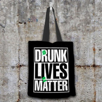 Load image into Gallery viewer, Designs by MyUtopia Shout Out:Drunk Lives Matter Fabric Totebag Reusable Shopping Tote
