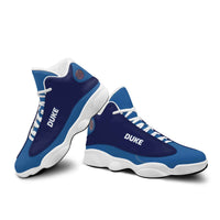 Load image into Gallery viewer, Designs by MyUtopia Shout Out:Duke Crazy Devil Basketball Fan Microfiber Hightop Sneakers
