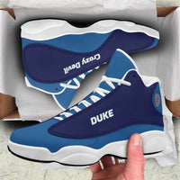 Load image into Gallery viewer, Designs by MyUtopia Shout Out:Duke Crazy Devil Basketball Fan Microfiber Hightop Sneakers
