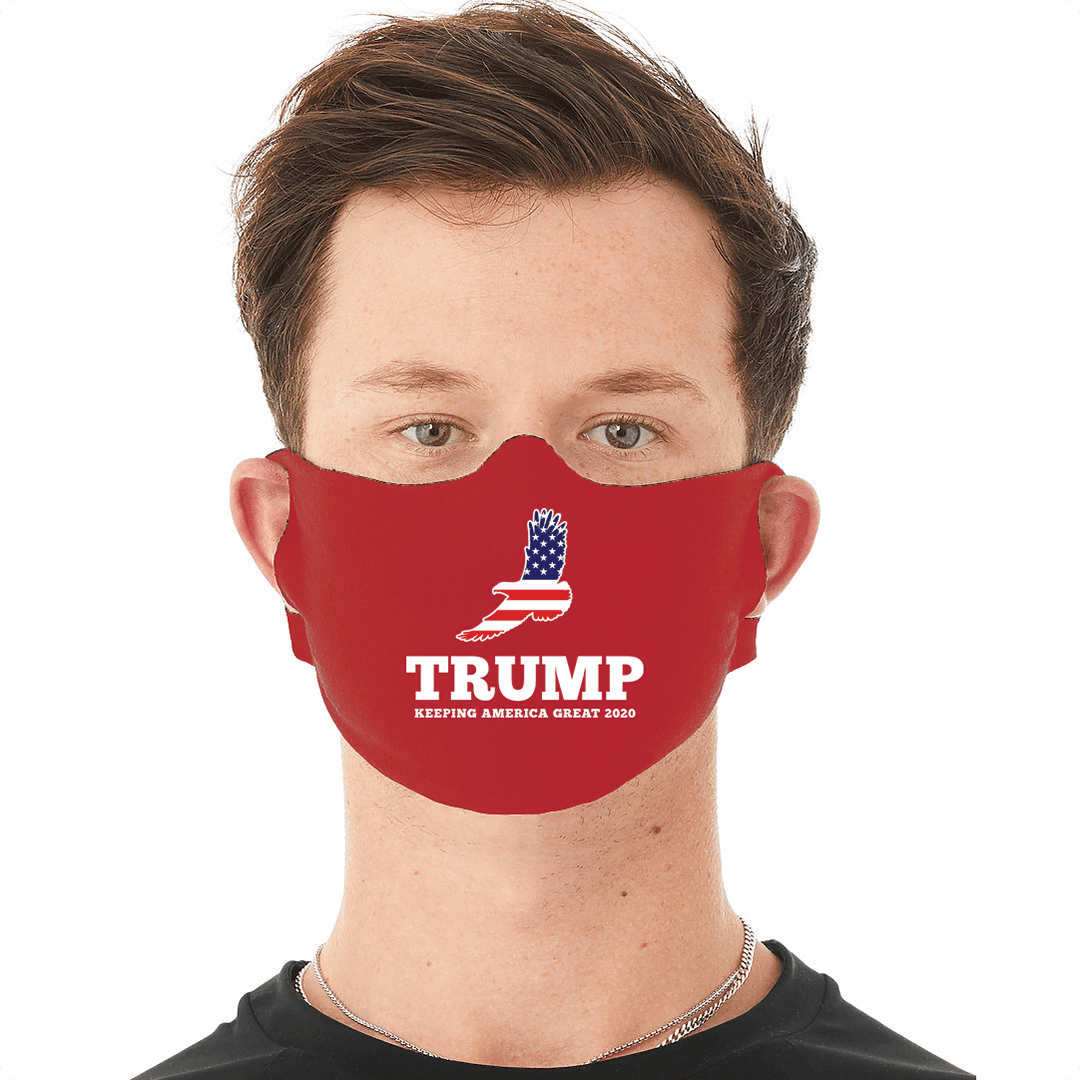 Designs by MyUtopia Shout Out:Eagle Trump Fabric Face Covering / Face Mask,Default Title,Fabric Face Mask