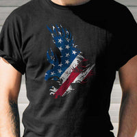 Load image into Gallery viewer, Designs by MyUtopia Shout Out:Eagle USA Flag Adult Unisex Cotton Short Sleeve T-Shirt
