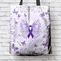 Load image into Gallery viewer, Designs by MyUtopia Shout Out:Epilepsy Awareness Butterfly Fabric Totebag Reusable Shopping Tote
