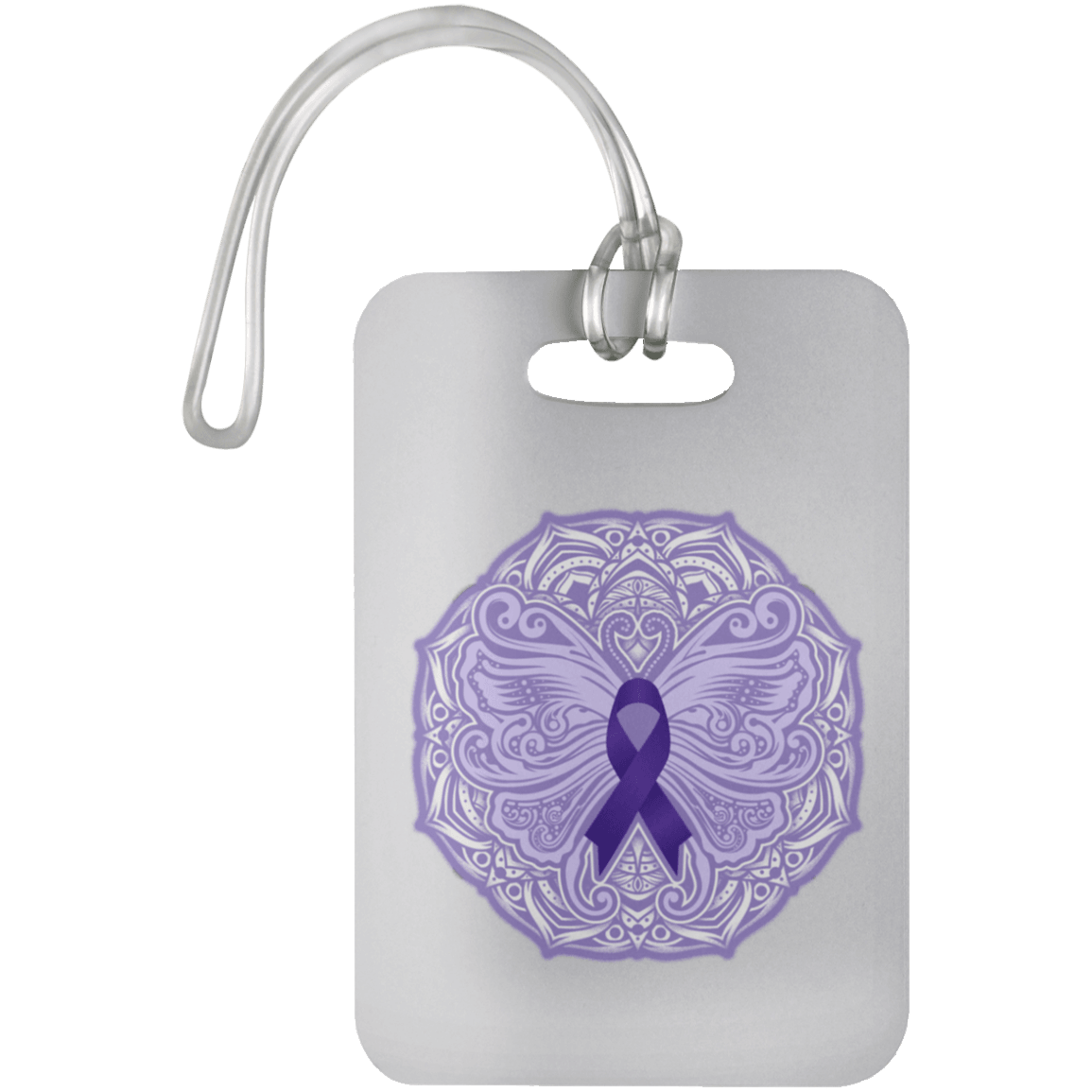 Designs by MyUtopia Shout Out:Epilepsy Awareness Butterfly Luggage Bag Tag,White / One Size,Luggage Tags