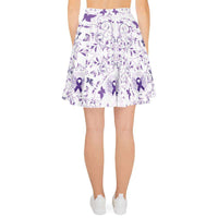 Load image into Gallery viewer, Designs by MyUtopia Shout Out:Epilepsy Awareness Ribbon and Butterfly Skater Skirt
