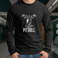 Load image into Gallery viewer, Designs by MyUtopia Shout Out:Everyone Has A Guardian Angel, The Lucky Ones Have A Pitbull Adult Long Sleeve Tee
