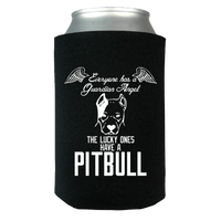Load image into Gallery viewer, Designs by MyUtopia Shout Out:Everyone Has A Guardian Angel, The Lucky Ones Have A Pitbull Can Wrap,Black / OS,Can Wrap

