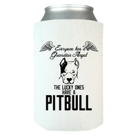 Load image into Gallery viewer, Designs by MyUtopia Shout Out:Everyone Has A Guardian Angel, The Lucky Ones Have A Pitbull Can Wrap,White / OS,Can Wrap
