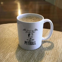 Load image into Gallery viewer, Designs by MyUtopia Shout Out:Everyone Has A Guardian Angel, The Lucky Ones Have A Pitbull Ceramic White Coffee Mug
