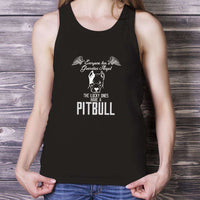 Load image into Gallery viewer, Designs by MyUtopia Shout Out:Everyone Has A Guardian Angel, The Lucky Ones Have A Pitbull Unisex Tank Top
