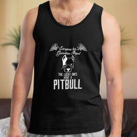 Load image into Gallery viewer, Designs by MyUtopia Shout Out:Everyone Has A Guardian Angel, The Lucky Ones Have A Pitbull Unisex Tank Top

