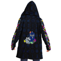 Load image into Gallery viewer, Neko&#39;s Playing with the TARDIS Inspired by Doctor Who Fleece Lined Cloak
