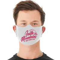Load image into Gallery viewer, Designs by MyUtopia Shout Out:Faith Can Move Mountains Matthew 17:20 Fabric Face Covering / Face Mask,White,Fabric Face Mask
