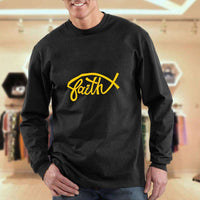 Load image into Gallery viewer, Designs by MyUtopia Shout Out:Faith Fish Christian Faith Crewneck Sweatshirt
