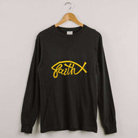 Load image into Gallery viewer, Designs by MyUtopia Shout Out:Faith Fish Christian Faith Crewneck Sweatshirt
