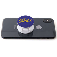 Load image into Gallery viewer, Designs by MyUtopia Shout Out:Faith Fish Christian Hinged Phone Grip for Smartphones and Tablets
