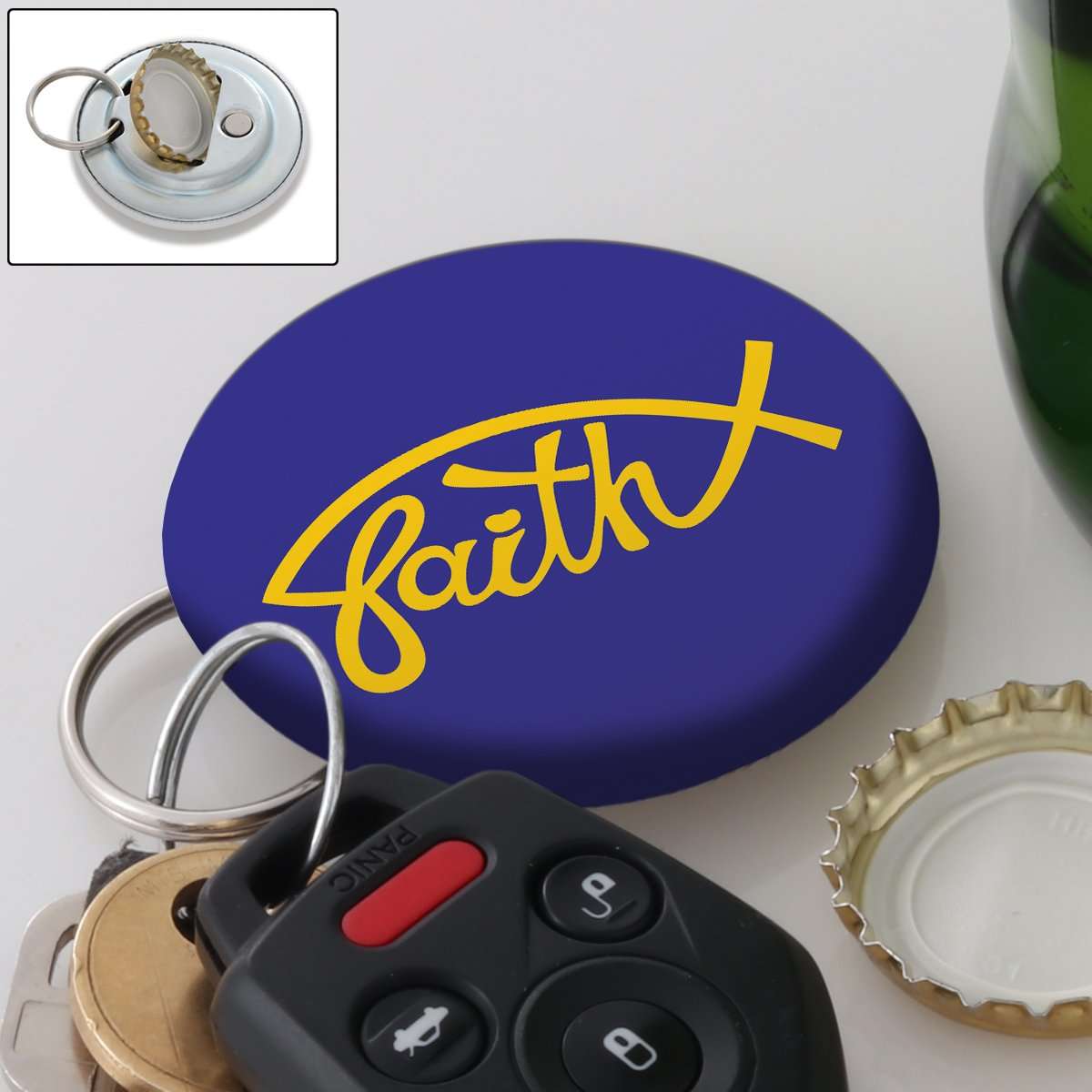 Designs by MyUtopia Shout Out:Faith Fish Magnetic Key chain and bottle opener