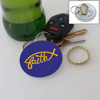 Load image into Gallery viewer, Designs by MyUtopia Shout Out:Faith Fish Magnetic Key chain and bottle opener
