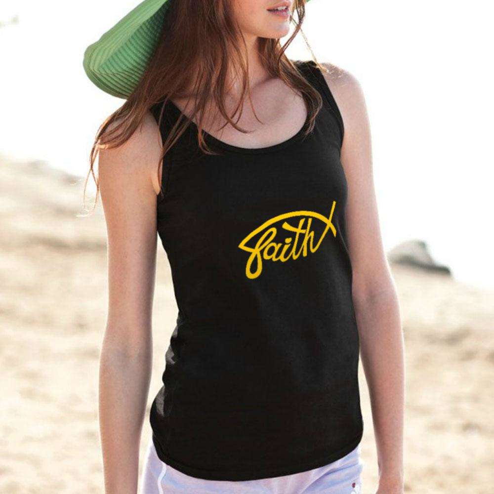 Designs by MyUtopia Shout Out:Faith Fish Unisex Tank Top