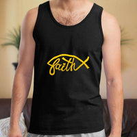 Load image into Gallery viewer, Designs by MyUtopia Shout Out:Faith Fish Unisex Tank Top
