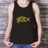 Load image into Gallery viewer, Designs by MyUtopia Shout Out:Faith Fish Unisex Tank Top
