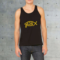 Load image into Gallery viewer, Designs by MyUtopia Shout Out:Faith Fish Unisex Tank Top
