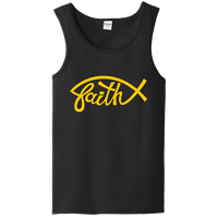 Load image into Gallery viewer, Designs by MyUtopia Shout Out:Faith Fish Unisex Tank Top,S / Black,Tank Tops
