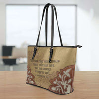 Load image into Gallery viewer, Designs by MyUtopia Shout Out:Faith Hope Love 1 Corinthians 13:13 Bible Verse Country Western Faux Leather Totebag Purse
