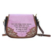 Load image into Gallery viewer, Designs by MyUtopia Shout Out:Faith Hope Love Bible Verse 1 Corinthians 13:13 Country Western Crossbody Purse,Pink,Cross-Body Purse
