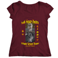 Load image into Gallery viewer, Designs by MyUtopia Shout Out:Faith is Bigger than your fear Short Sleeve TShirt,Ladies Classic Shirt / Maroon / XL,Adult Unisex T-Shirt
