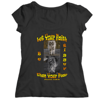 Load image into Gallery viewer, Designs by MyUtopia Shout Out:Faith is Bigger than your fear Short Sleeve TShirt,Ladies Classic Shirt / Black / 2XL,Adult Unisex T-Shirt
