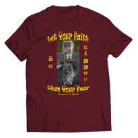 Load image into Gallery viewer, Designs by MyUtopia Shout Out:Faith is Bigger than your fear Short Sleeve TShirt,Unisex Shirt / Maroon / 5XL,Adult Unisex T-Shirt
