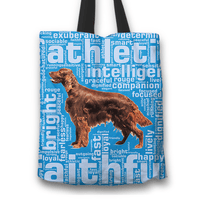 Load image into Gallery viewer, Designs by MyUtopia Shout Out:Faithful Irish Setter Fabric Totebag Reusable Shopping Tote - Just Pay Shipping,Blue,Reusable Fabric Shopping Tote Bag
