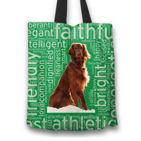 Load image into Gallery viewer, Designs by MyUtopia Shout Out:Faithful Irish Setter Fabric Totebag Reusable Shopping Tote - Just Pay Shipping,Green,Reusable Fabric Shopping Tote Bag
