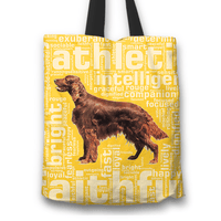 Load image into Gallery viewer, Designs by MyUtopia Shout Out:Faithful Irish Setter Fabric Totebag Reusable Shopping Tote - Just Pay Shipping,Gold,Reusable Fabric Shopping Tote Bag
