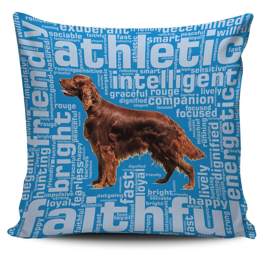 Designs by MyUtopia Shout Out:Faithful Irish Setter Pillowcases,Blue,Pillowcases