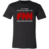 Load image into Gallery viewer, Designs by MyUtopia Shout Out:Fake News Network Trump Humor Unisex Jersey Short-Sleeve T-Shirt,X-Small / Black,Adult Unisex T-Shirt
