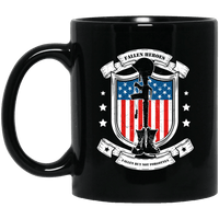Load image into Gallery viewer, Designs by MyUtopia Shout Out:Fallen Heroes Fallen but Not Forgotten Ceramic Coffee Mug - Black,11 oz / Black,Ceramic Coffee Mug
