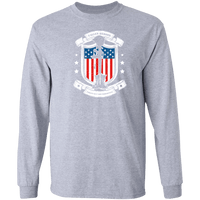Load image into Gallery viewer, Designs by MyUtopia Shout Out:Fallen Heroes Fallen but Not Forgotten Long Sleeve Ultra Cotton T-Shirt,Sport Grey / S,Long Sleeve T-Shirts
