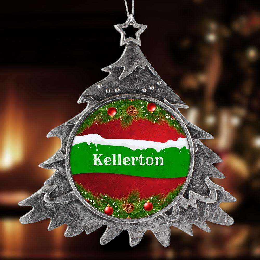 Designs by MyUtopia Shout Out:Family Name Personalized Christmas Keepsake Ornament