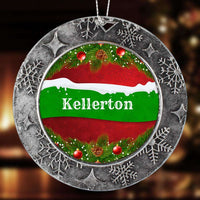 Load image into Gallery viewer, Designs by MyUtopia Shout Out:Family Name Personalized Christmas Keepsake Ornament
