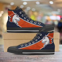 Load image into Gallery viewer, Designs by MyUtopia Shout Out:Fan Art Denver Broncos Canvas High Top Shoes
