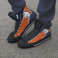 Load image into Gallery viewer, Designs by MyUtopia Shout Out:Fan Art Denver Broncos Canvas High Top Shoes
