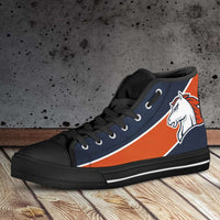 Load image into Gallery viewer, Designs by MyUtopia Shout Out:Fan Art Denver Broncos Canvas High Top Shoes
