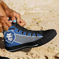 Load image into Gallery viewer, Designs by MyUtopia Shout Out:Fan Art Detroit Lions Canvas High Top Shoes
